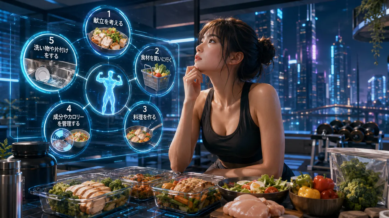 筋トレ中の食事管理がめんどくさい！負担を減らして続ける方法を解説
